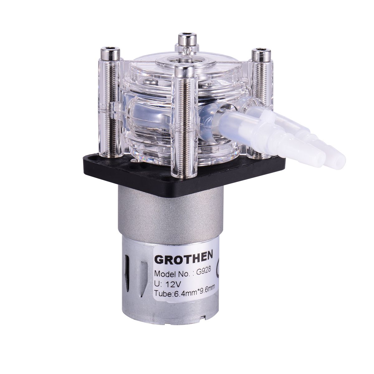 GROTHEN DC 12V Peristaltic Pump With Silicone Tubing High