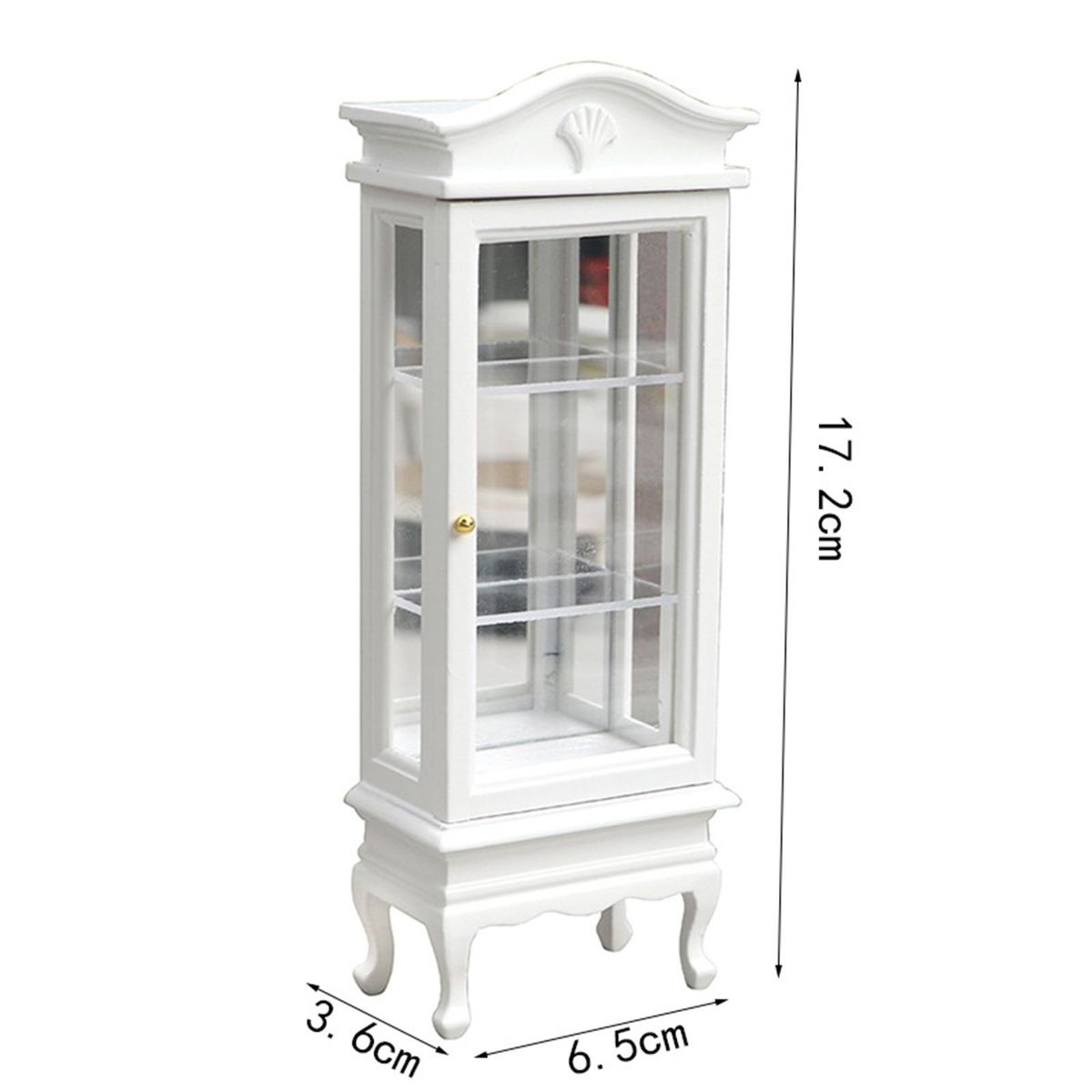Mini Furniture Model Single Door Miniature Book Shelf White