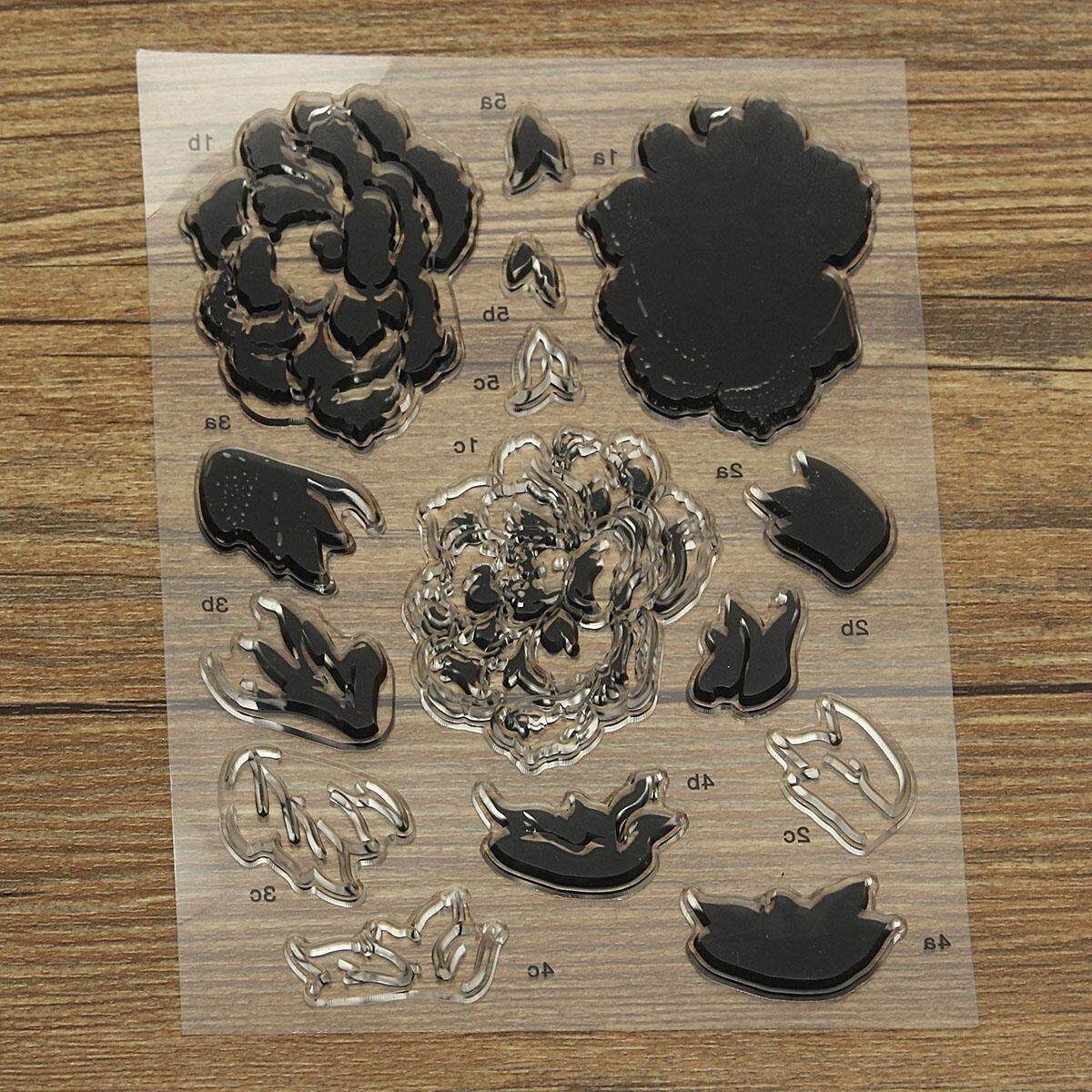 Bike Rose Butterfly Silicone Clear Stamp Seal Scrapbooking Diary Christmas Card#Flower Flower