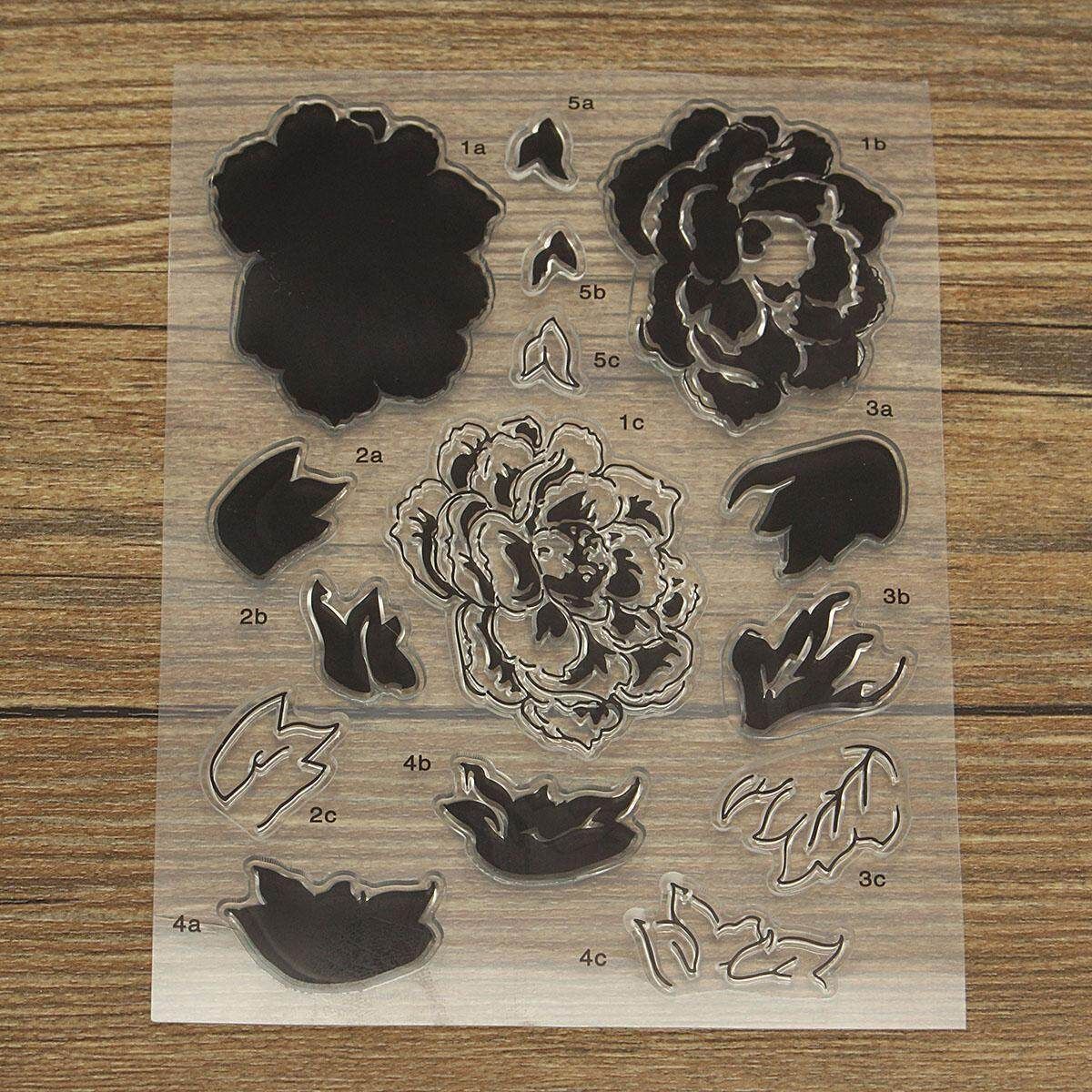 Bike Rose Butterfly Silicone Clear Stamp Seal Scrapbooking Diary Christmas Card#Flower Flower