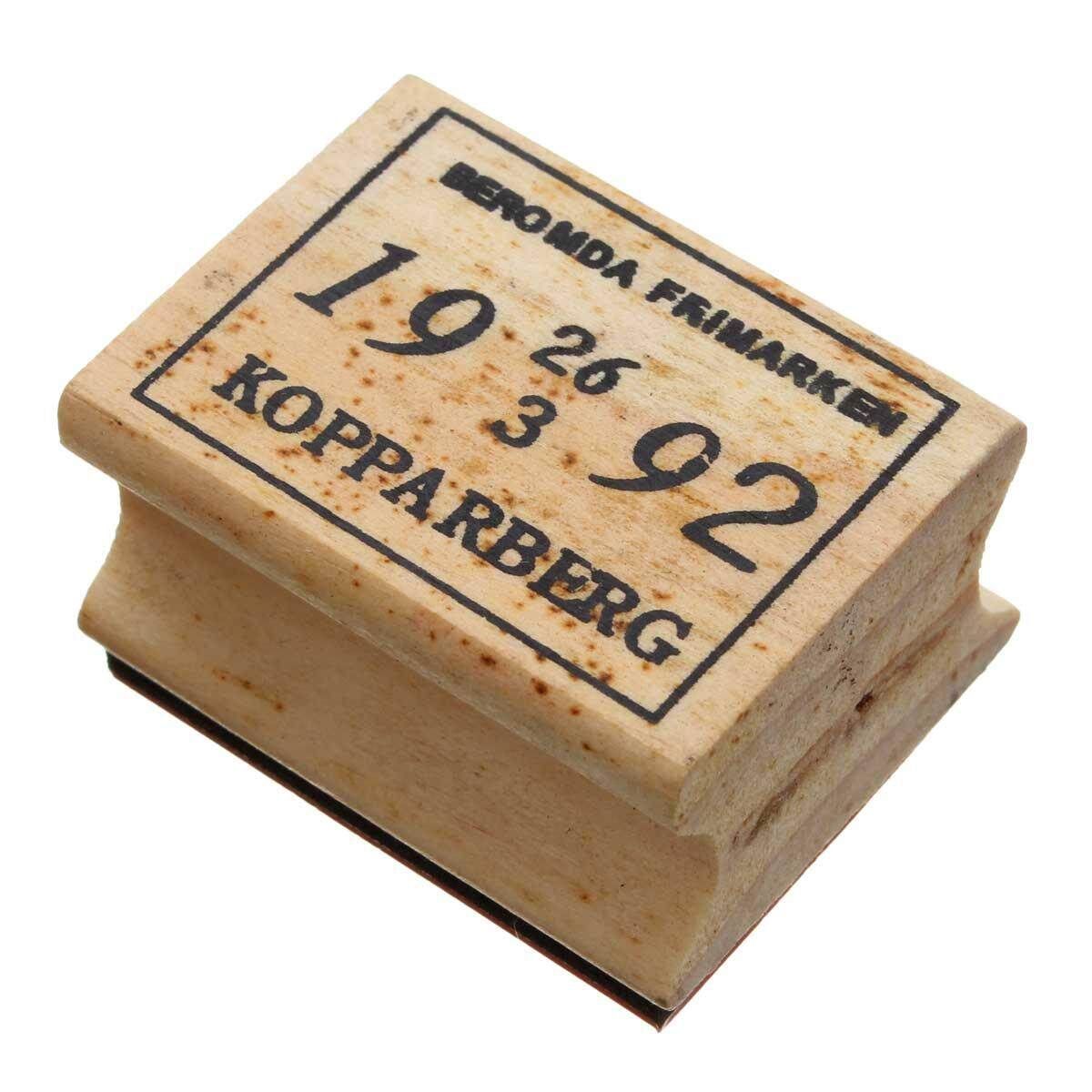 Travel Commemorative Postmark Retro Wood Seal 6 Pieces Into Boxed D Section