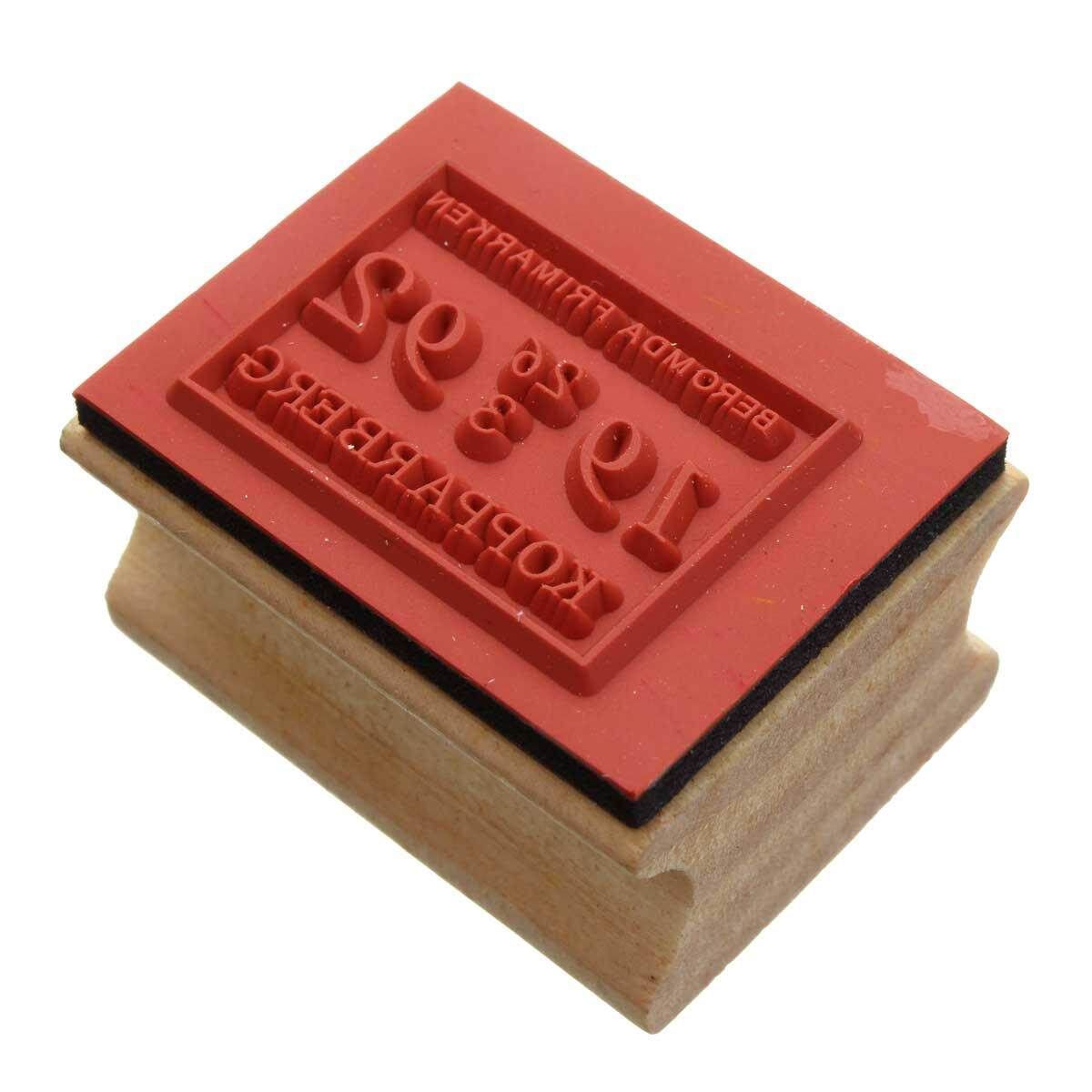 Travel Commemorative Postmark Retro Wood Seal 6 Pieces Into Boxed D Section
