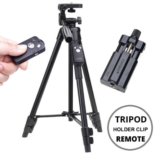 Mobile Tripod Stand Holder With Remote Control Shutter