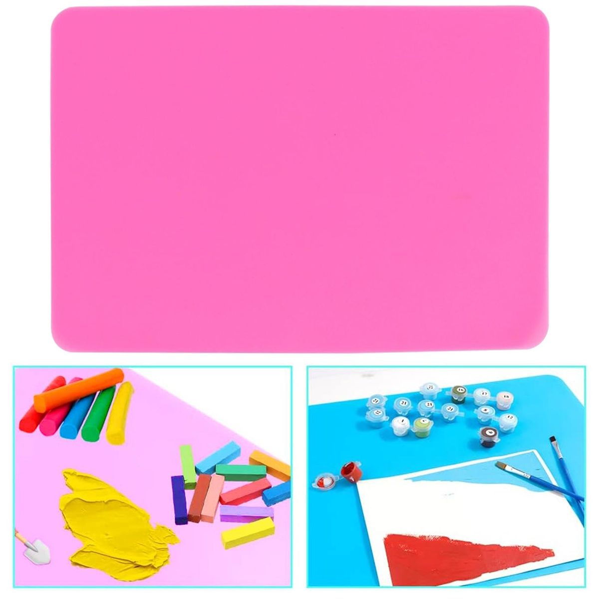 Silicone Craft Mats Resin Casting Nail Painting Table Mat Blue and Pink
