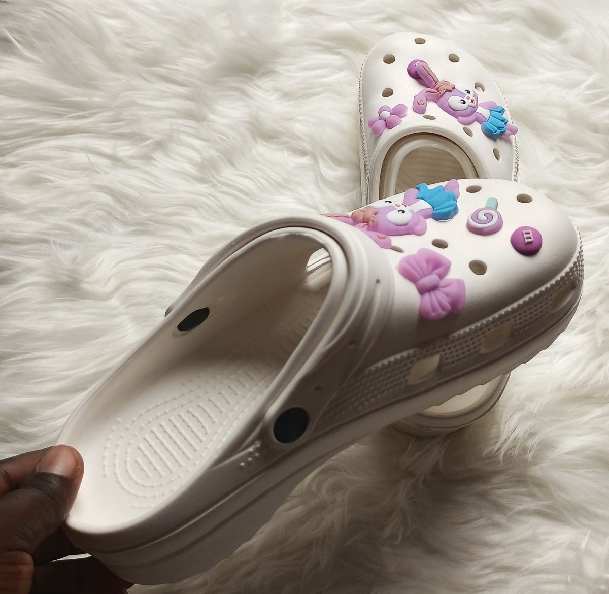 Cute Mule Rubber Slippers-White