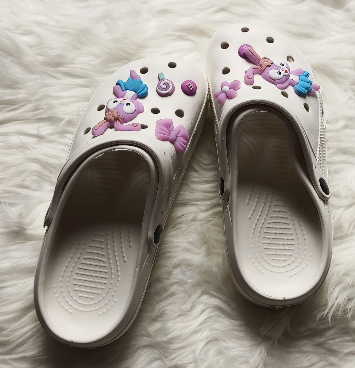 Cute Mule Rubber Slippers-White