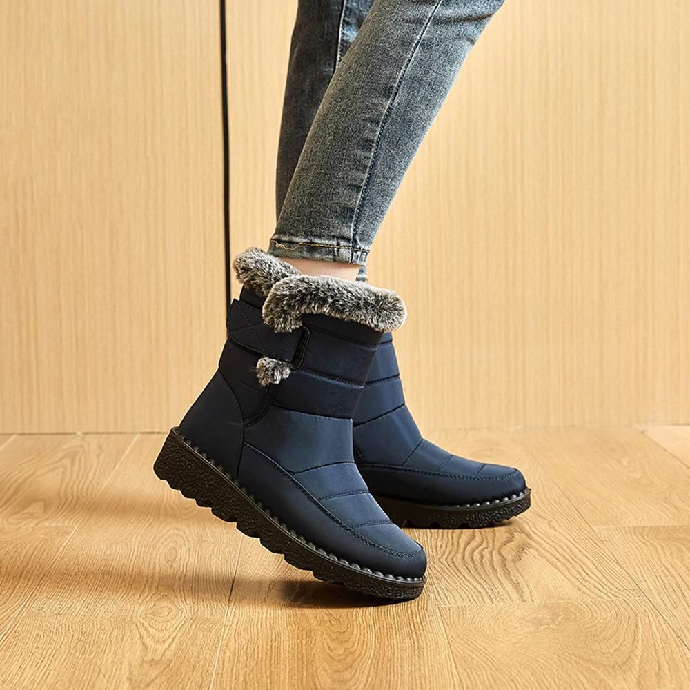 warm fur snow boots for winter