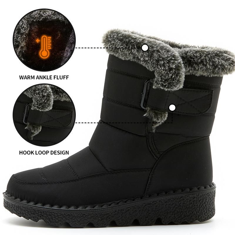 warm fur snow boots for winter
