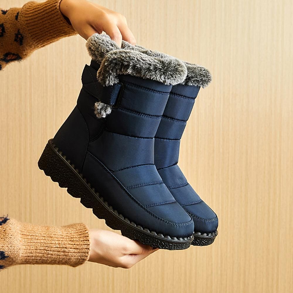 warm fur snow boots for winter