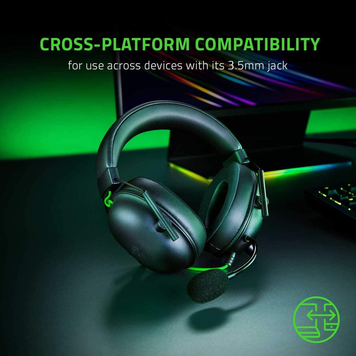 Razer BlackShark V2 X Gaming Headset 7.1 Surround Sound  for PC PS4 PS5 Switch Xbox Mobile 3.5mm Audio Jack
