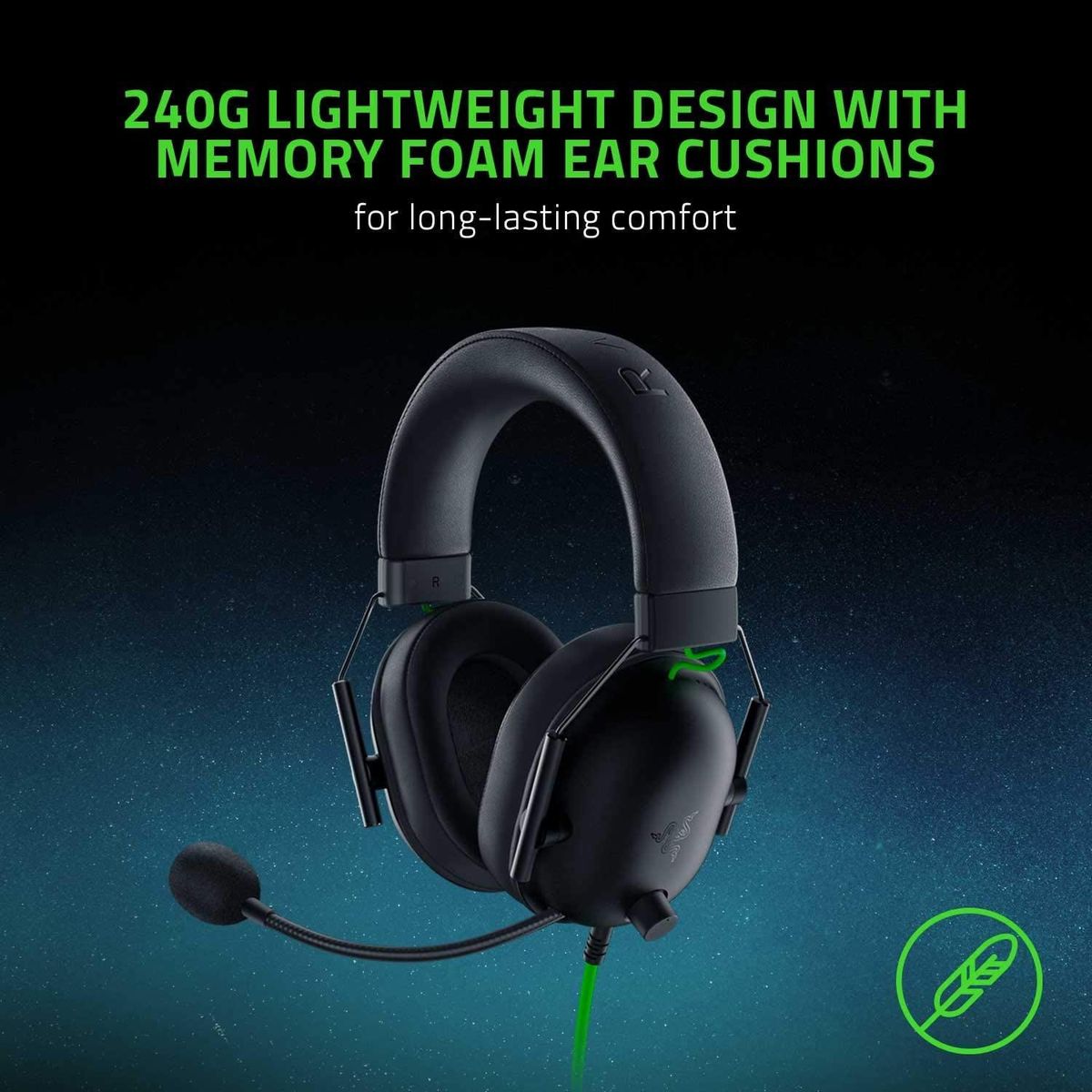 Razer BlackShark V2 X Gaming Headset 7.1 Surround Sound  for PC PS4 PS5 Switch Xbox Mobile 3.5mm Audio Jack