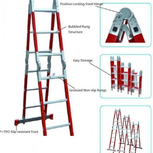 Fiberglass Multi Purpose Ladder - Non-Conductive Ladder 4x6