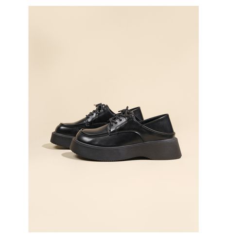English Style Small Leather Shoes Thick Soles Women's Shoes Are Versatile