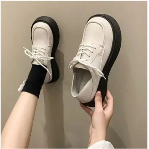 English Style Small Leather Shoes Thick Soles Women's Shoes Are Versatile