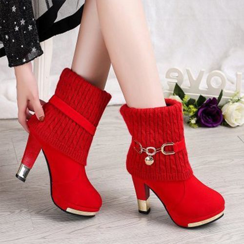 Heels Ladies Boots Shallow Mouth Pointed Office Heels Women Boots