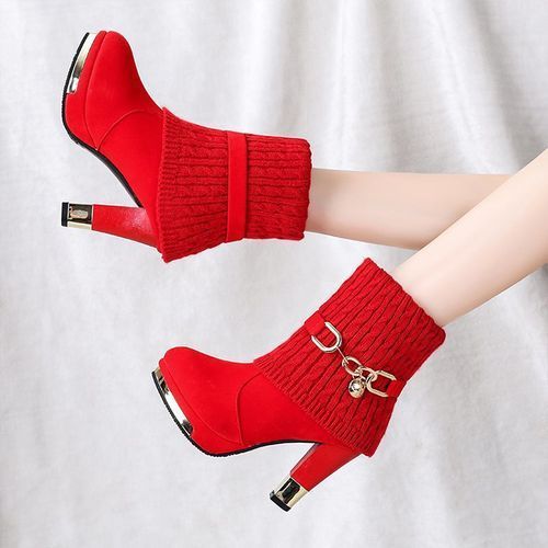 Heels Ladies Boots Shallow Mouth Pointed Office Heels Women Boots