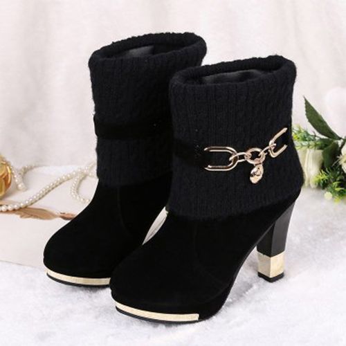 Heels Ladies Boots Shallow Mouth Pointed Office Heels Women Boots