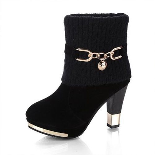 Heels Ladies Boots Shallow Mouth Pointed Office Heels Women Boots