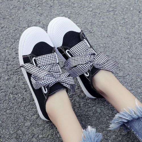 Women Casual Single Shoes Bow Knot Student Sneakers Office