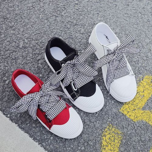 Women Casual Single Shoes Bow Knot Student Sneakers Office