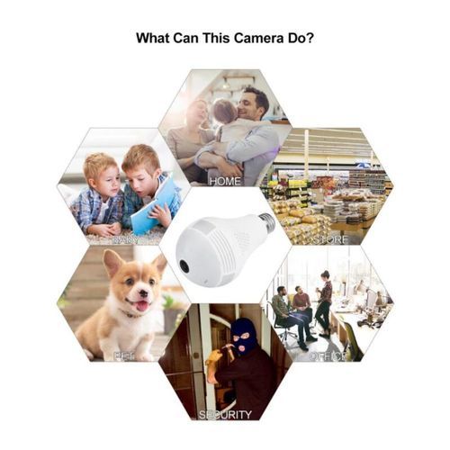 Bulb IP Camera 360 Degree Wifi 1080p Home Security Surveillance CCTV
