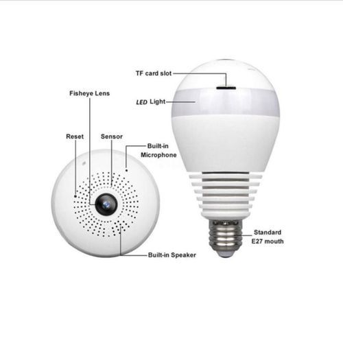 Bulb IP Camera 360 Degree Wifi 1080p Home Security Surveillance CCTV