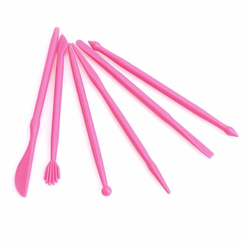 14Pcs Fondant Cake Decorating Carve Pen Flower-Pink