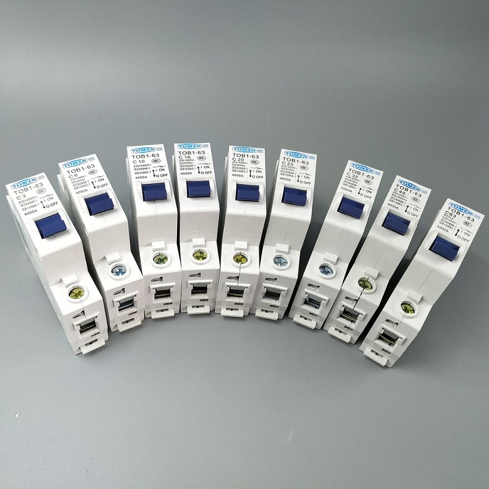 230 Type 50HZ MCB 60HZ TOB1-63 400V~ 1P AC Mini Circuit