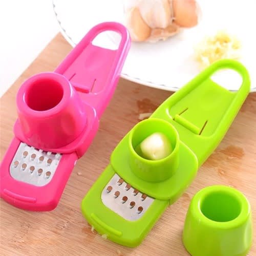 2 Pieces Ginger And Garlic Grater- Green/pink
