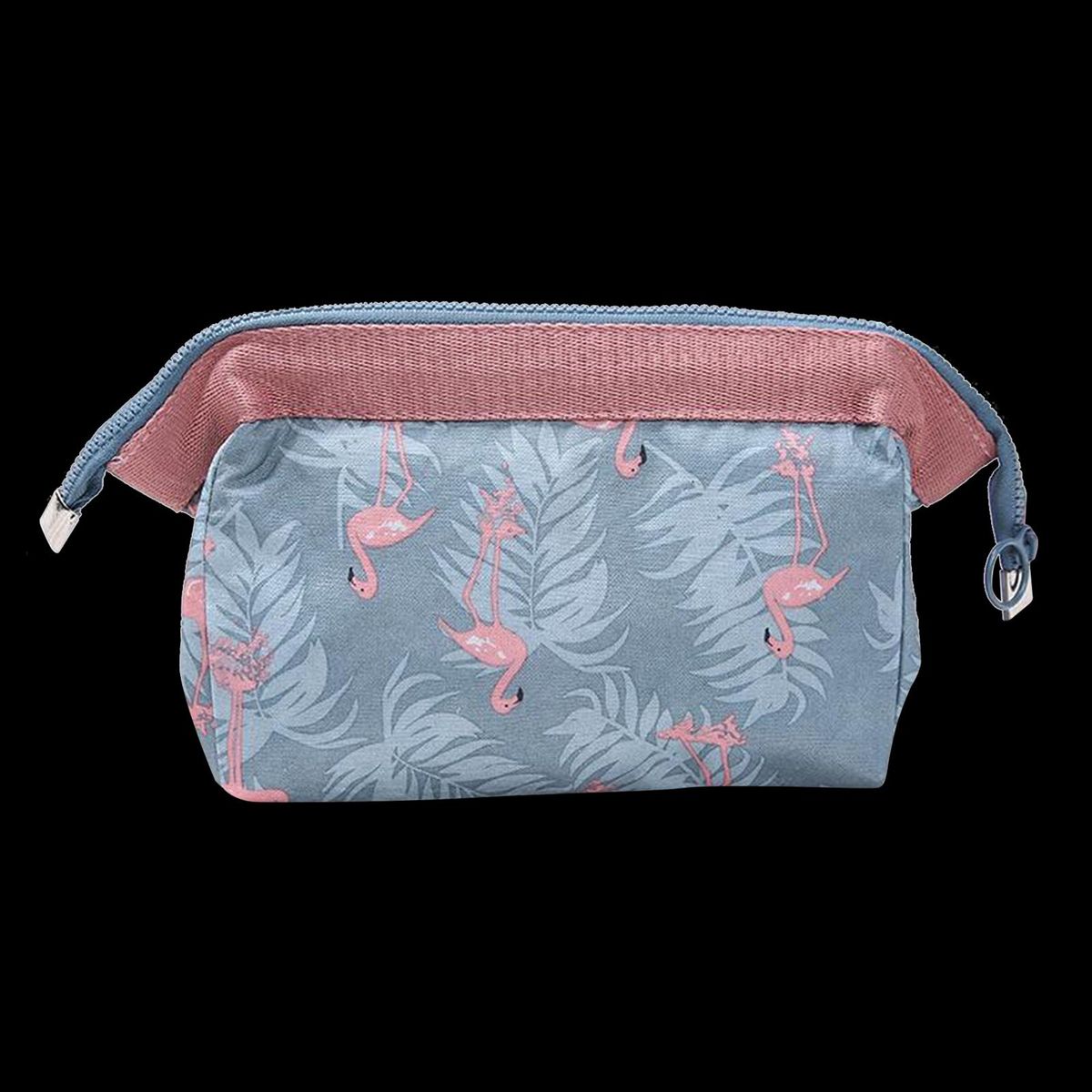 Toiletry Wash Bag Travel Organizer Pencil Purse  Zipper Flamingo