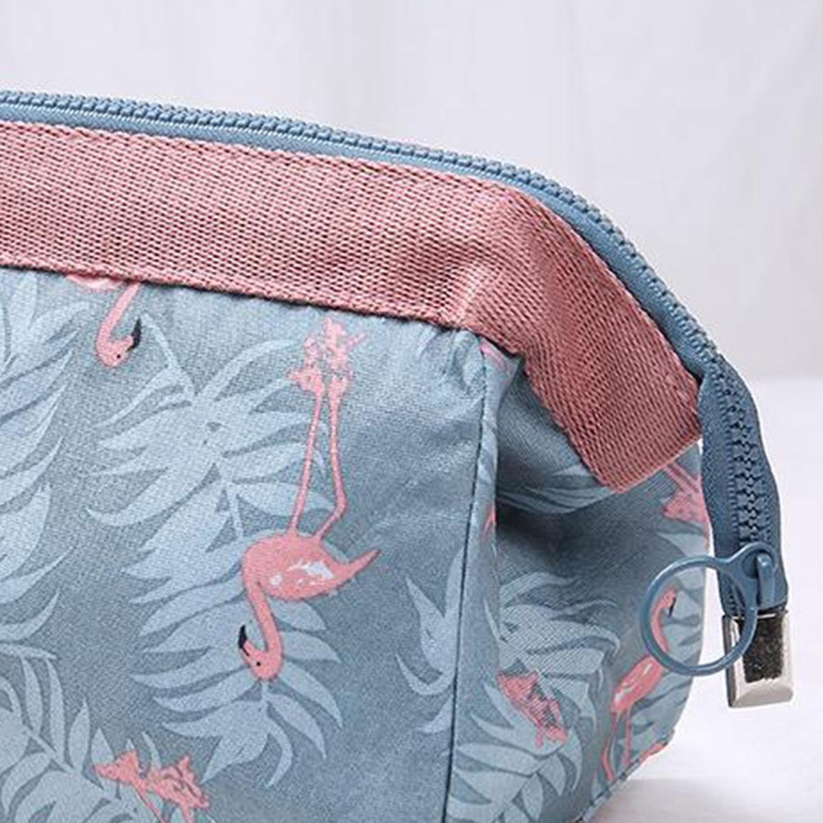 Toiletry Wash Bag Travel Organizer Pencil Purse  Zipper Flamingo