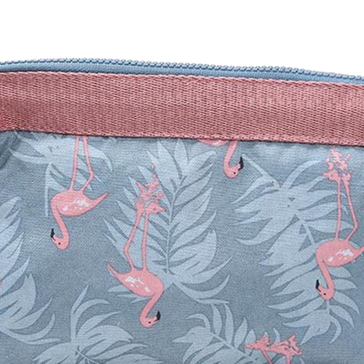 Toiletry Wash Bag Travel Organizer Pencil Purse  Zipper Flamingo