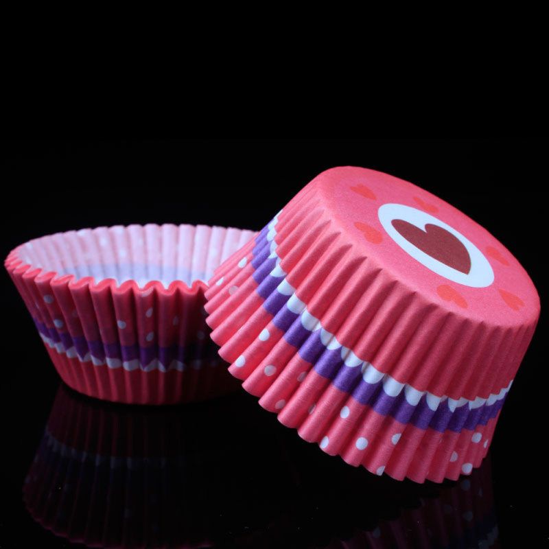 100Pcs Lovely Cupcake Cake Paper Cup Baking Chocolate-6#