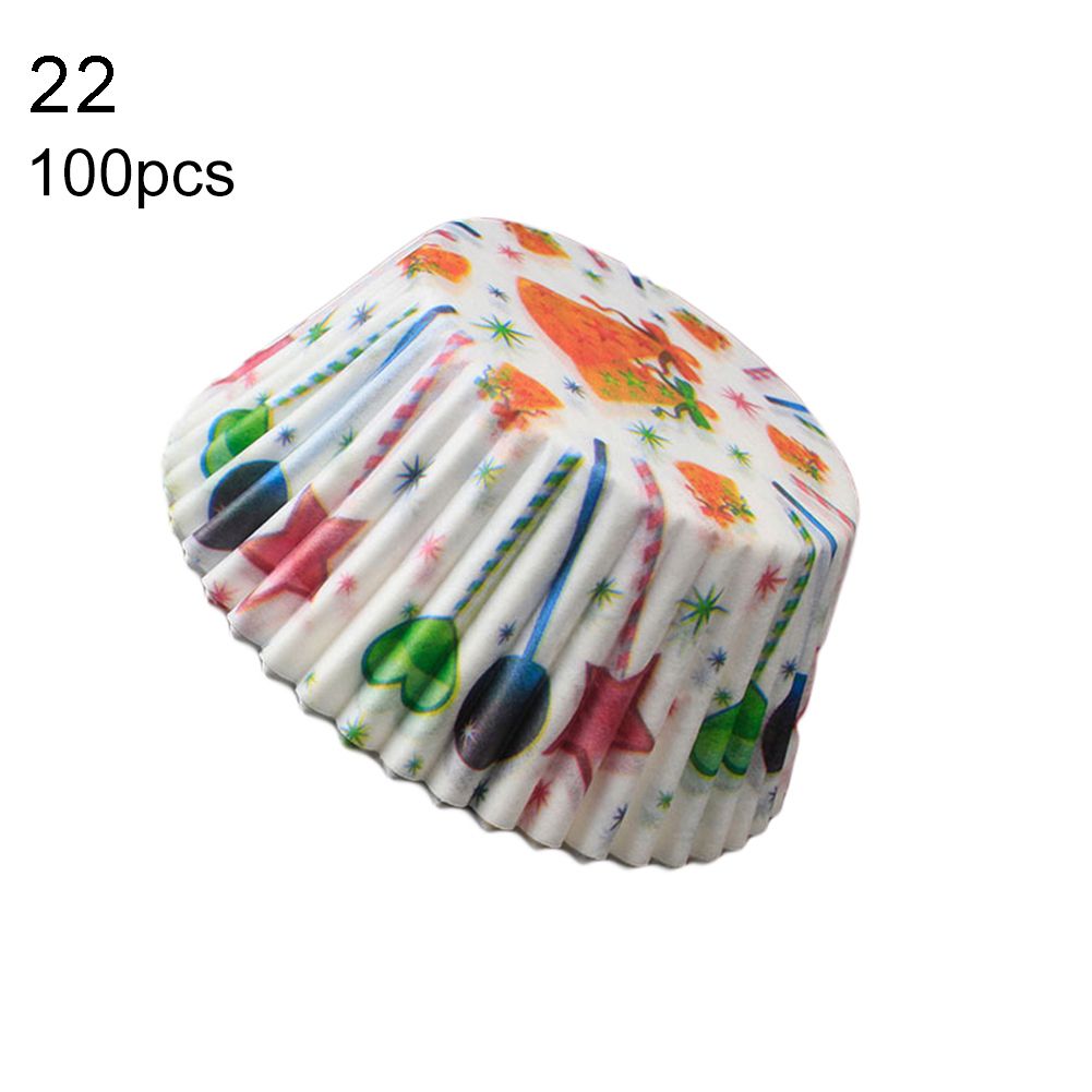 100Pcs Lovely Cupcake Cake Paper Cup Baking Chocolate-22#