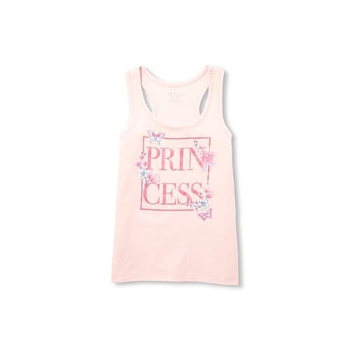 Princess Glitters Butterfly Tank Top-pink