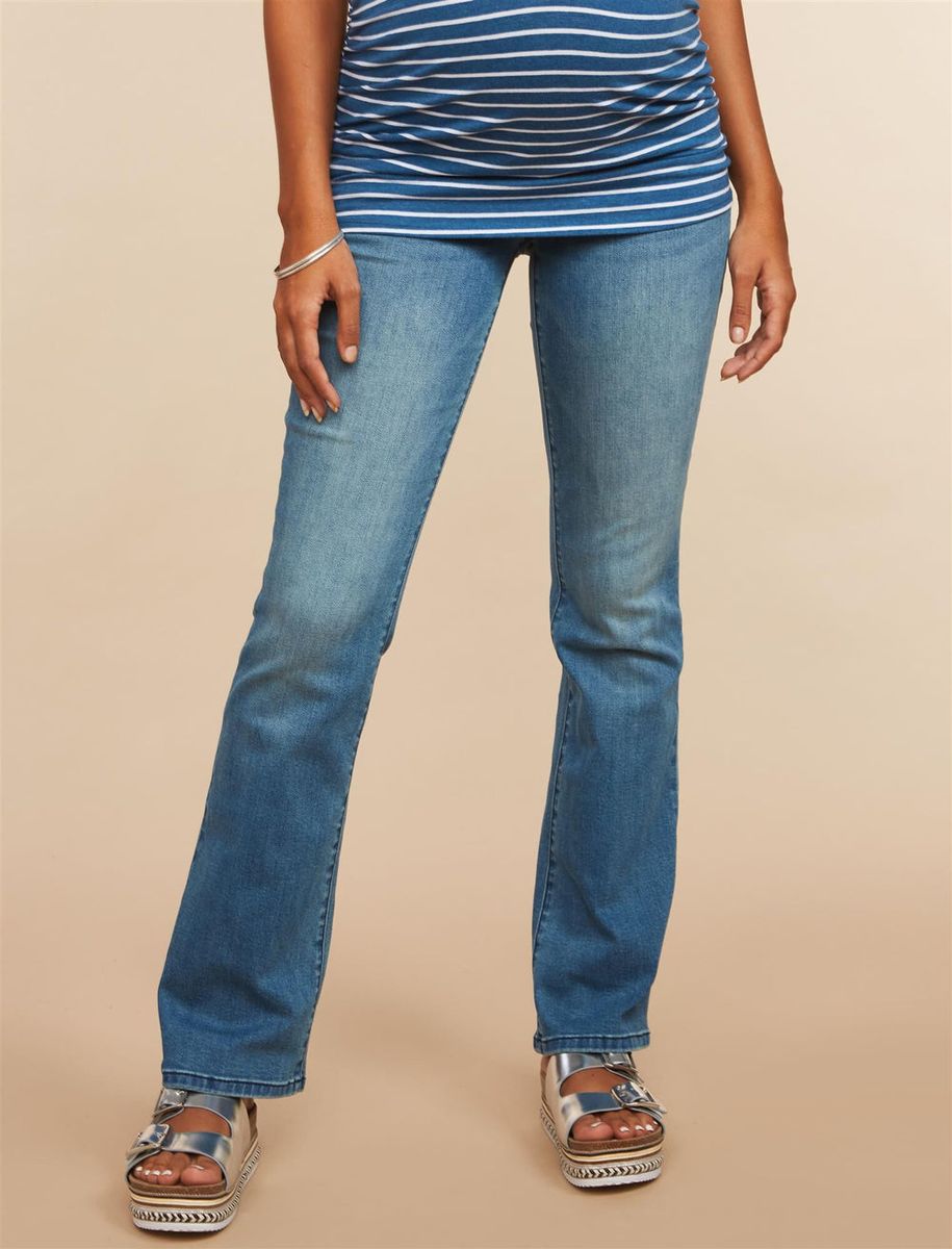 Secret Fit Belly Super Stretch Bootcut Maternity Jeans- Beech Wash