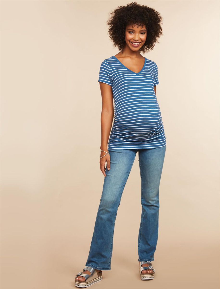 Secret Fit Belly Super Stretch Bootcut Maternity Jeans- Beech Wash