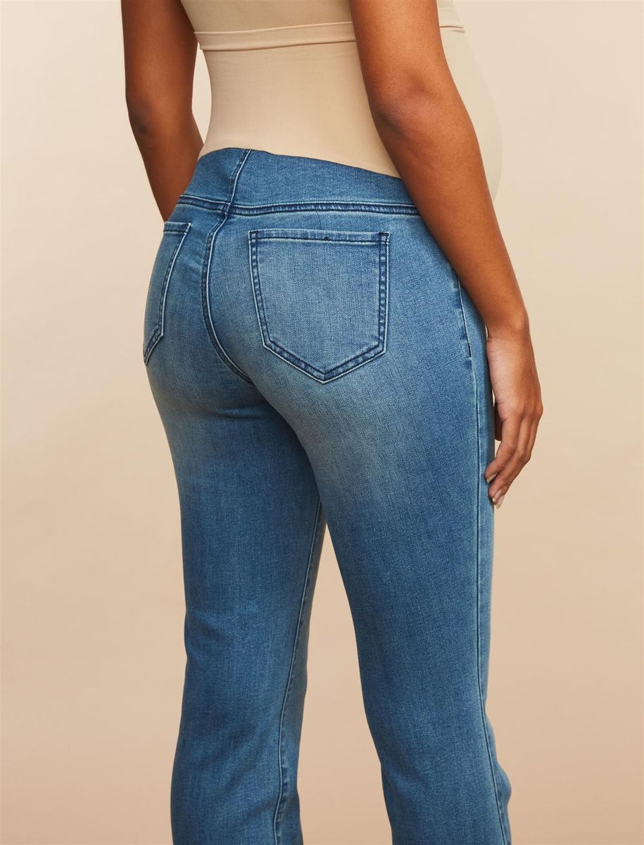 Secret Fit Belly Super Stretch Bootcut Maternity Jeans- Beech Wash