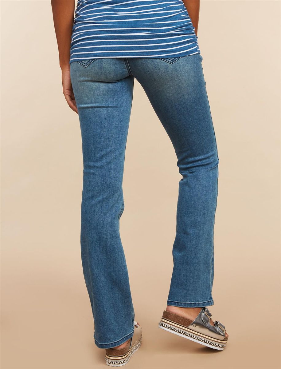 Secret Fit Belly Super Stretch Bootcut Maternity Jeans- Beech Wash