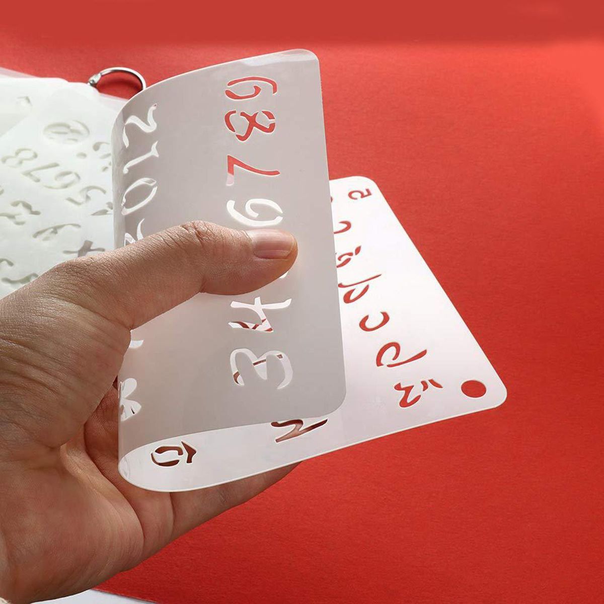 12pcs 5 X 8 Inch Letter And Number Stencils For Journal Notebook 5" X