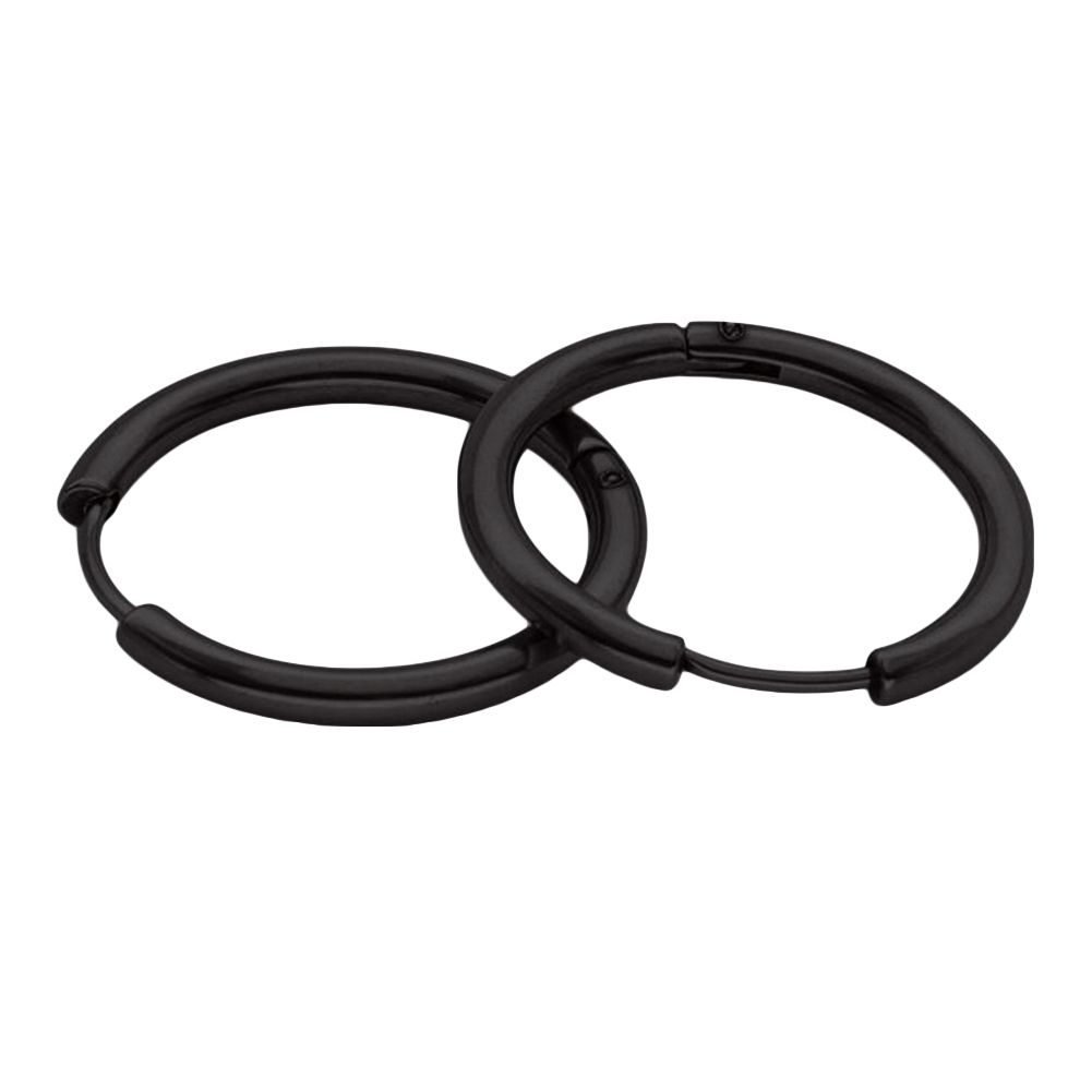 1 Pair Stainless Steel Fashion Punk Unisex Ear Hoop Circle Earrings Jewelry Gift-Silver