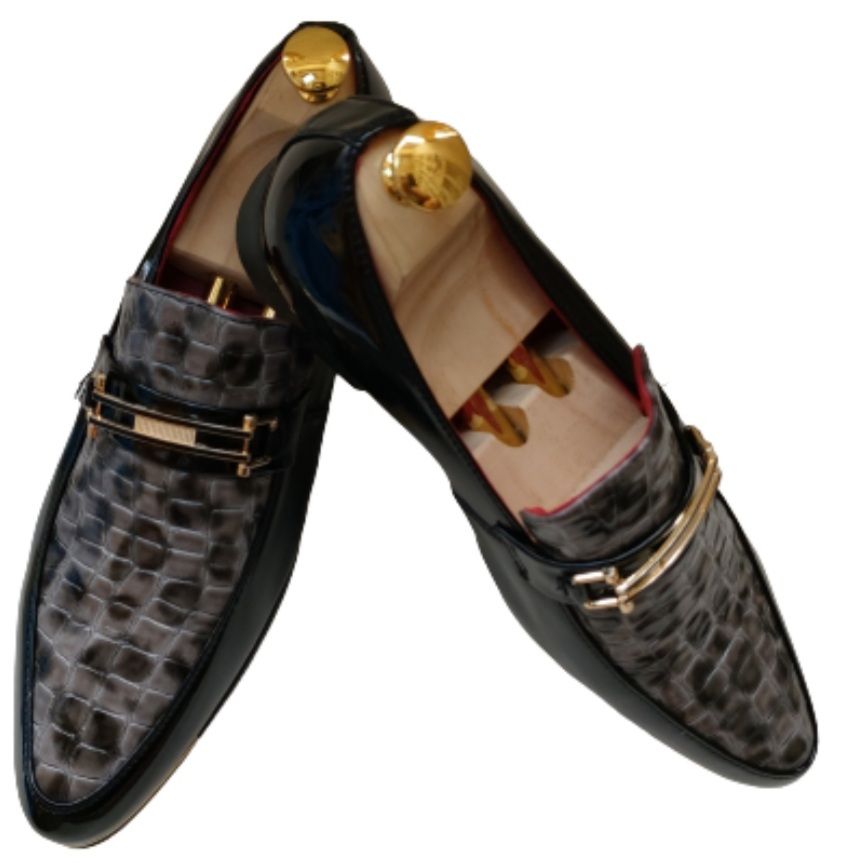 Men Royal Design Corporate Oxford Leather Formal Business Shoes Black