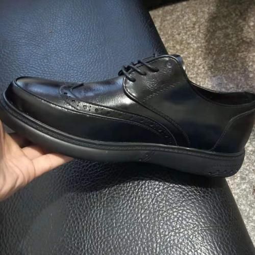 HandMade Luxury Wingtip Sole Brogue Shoes - Black