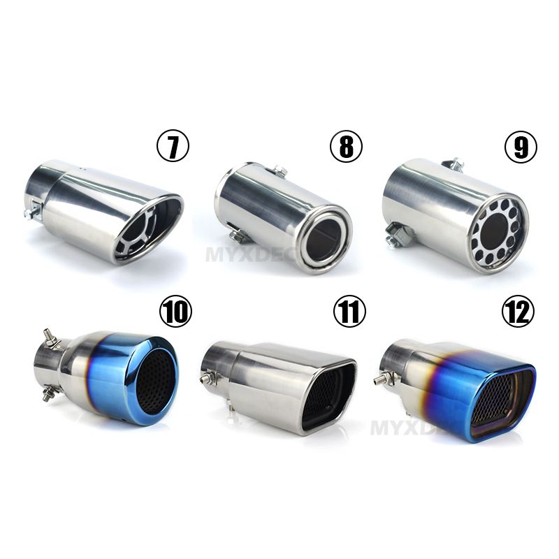 Universal Car Auto Exhaust Muffler Tip Stainless Steel Pipe