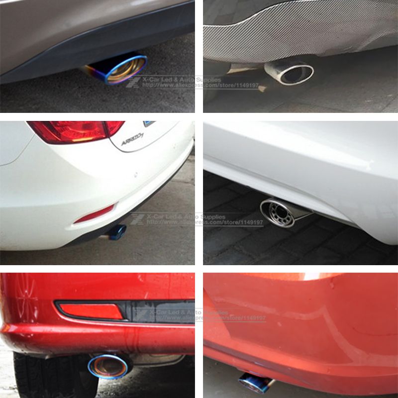 Universal Car Auto Exhaust Muffler Tip Stainless Steel Pipe