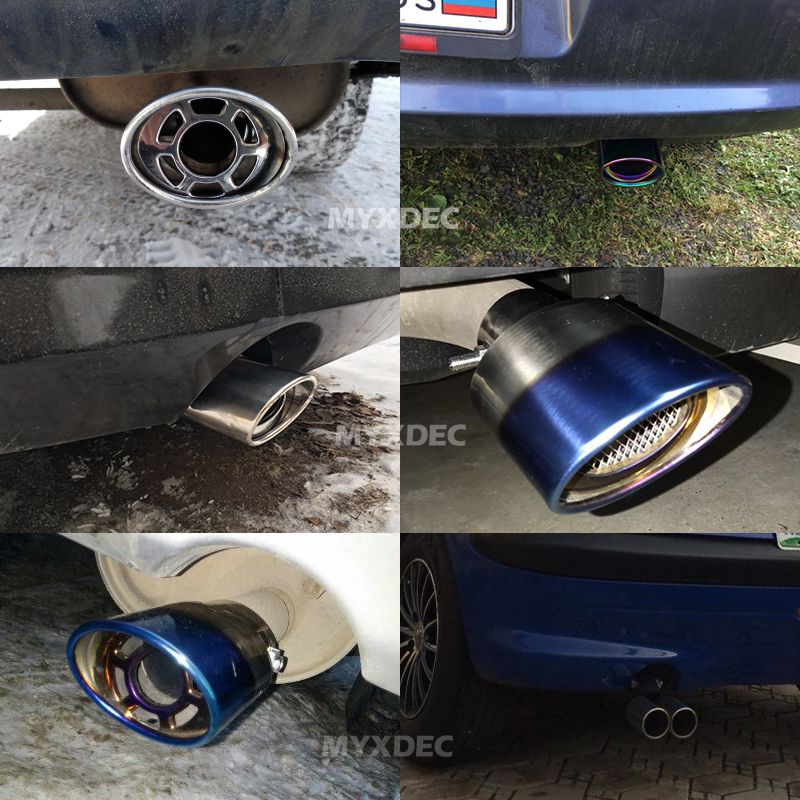 Universal Car Auto Exhaust Muffler Tip Stainless Steel Pipe