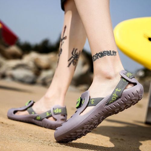 Sports Sandals For Male Lightweight Beach Shoes Gray