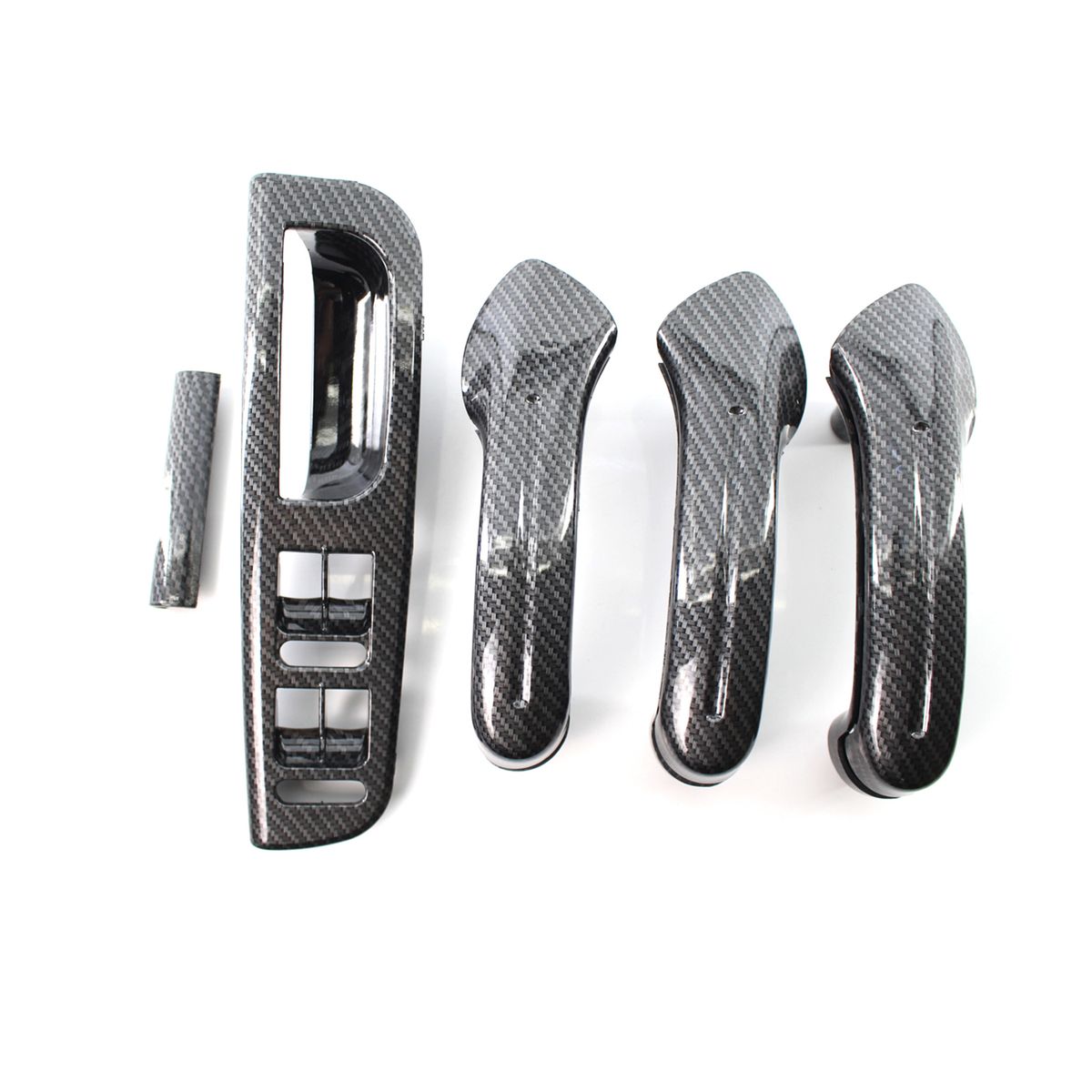 Car Carbon Grain Master Window Switch Control Panel Trim