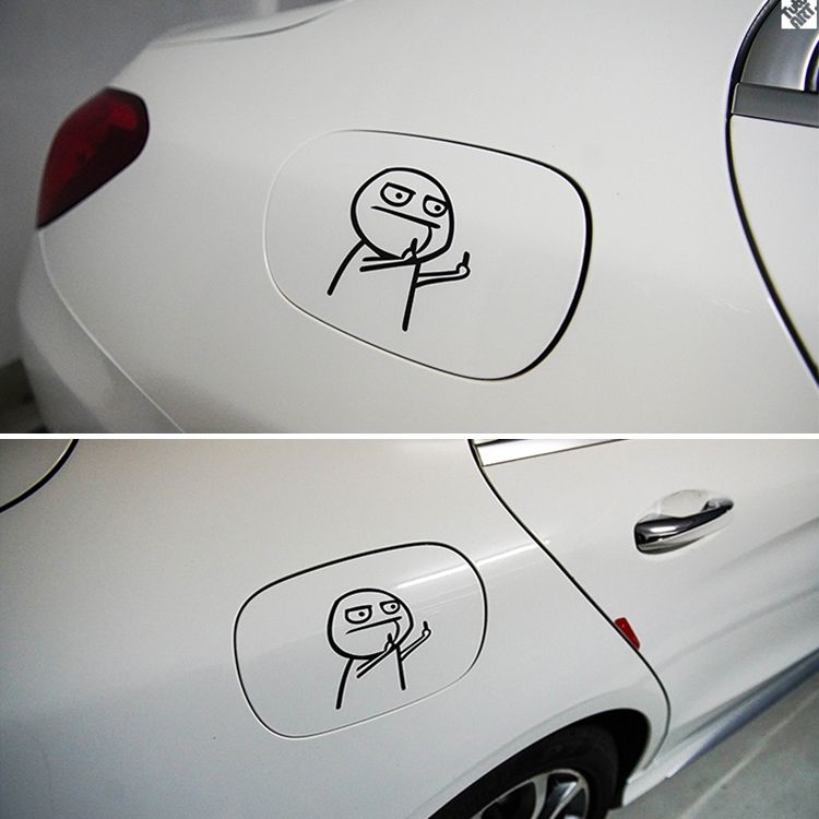 10 PCS Car Cartoon Personality Decorative Sticker (Black)