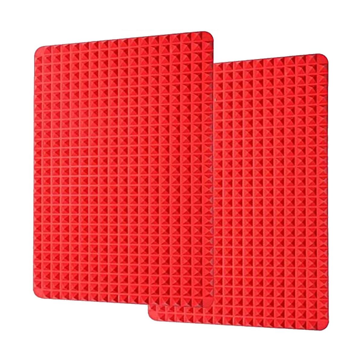 Silicone Baking Mat Pyramid Sheets Cooking PanBest Healthy Fat Reducing Non Stick Cooking Mat for Baking Mat 2Pc Red